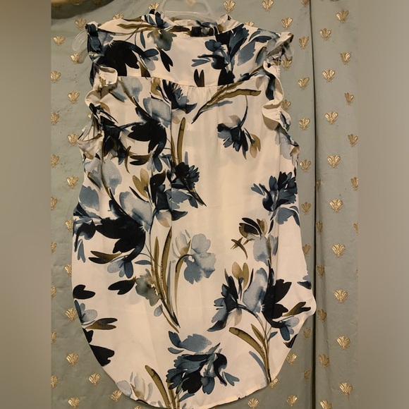 NWT DKNY Floral Tank Top Blouse Size L - Picture 6 of 6